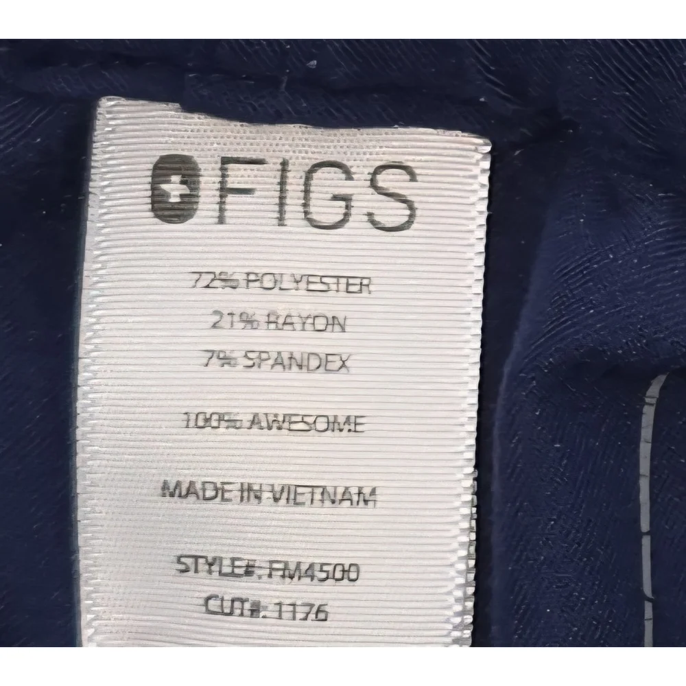 FIGS Men’s Technical Scrub Pants Small Navy Blue Stretch Drawstring Style FMS400